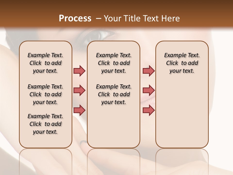 Face Female Isolated On White PowerPoint Template