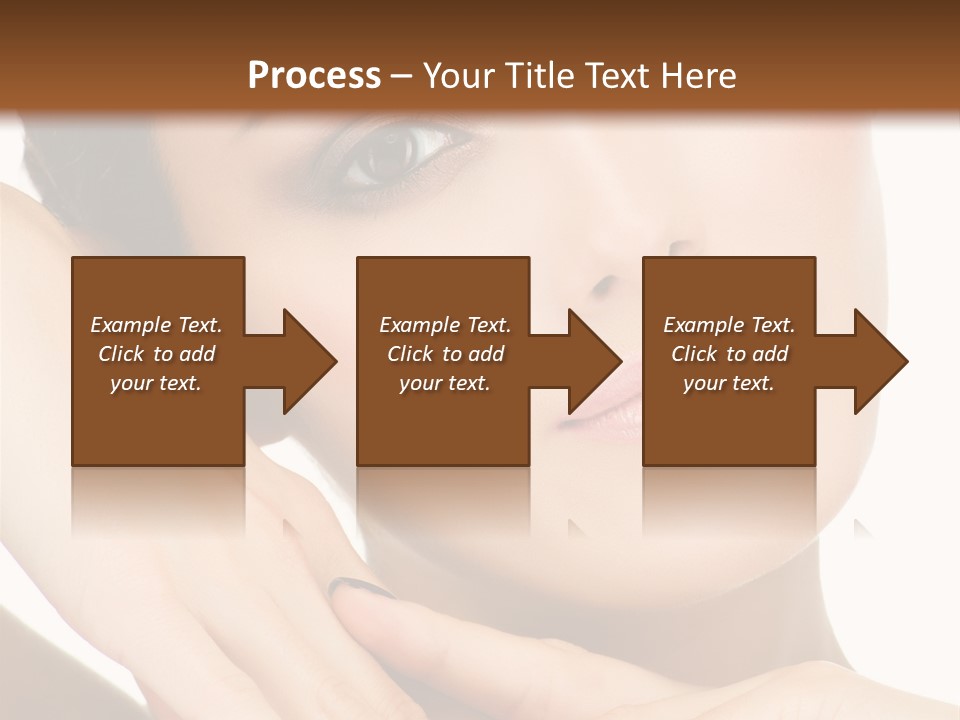 Face Female Isolated On White PowerPoint Template