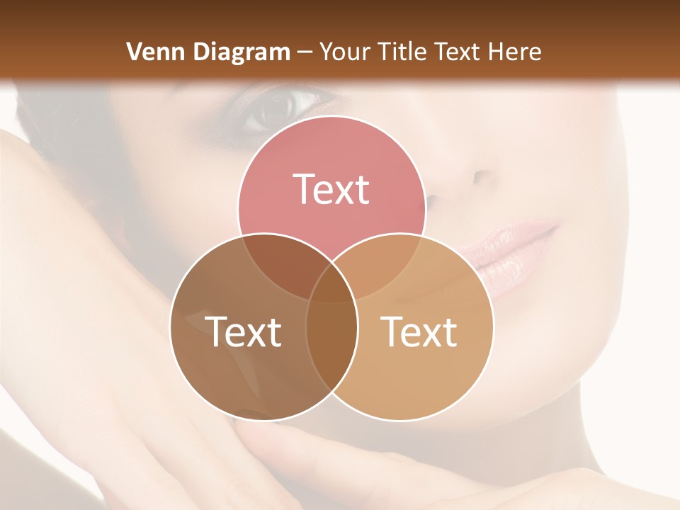 Face Female Isolated On White PowerPoint Template