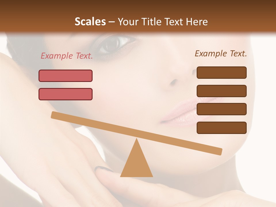 Face Female Isolated On White PowerPoint Template