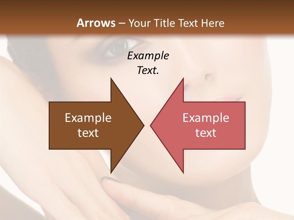 Face Female Isolated On White PowerPoint Template