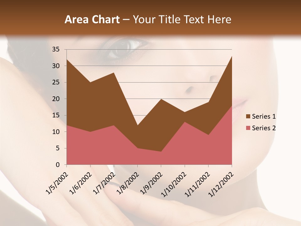 Face Female Isolated On White PowerPoint Template