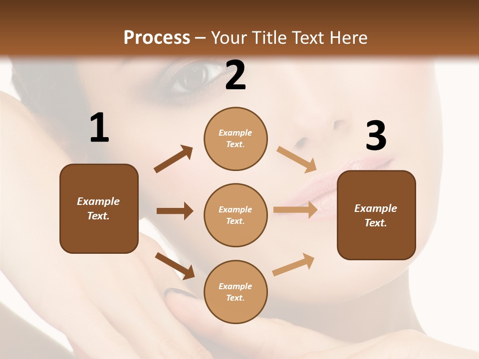 Face Female Isolated On White PowerPoint Template