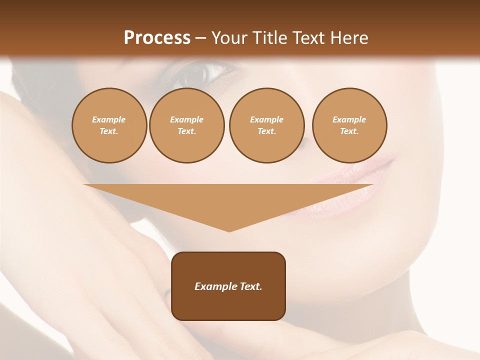 Face Female Isolated On White PowerPoint Template