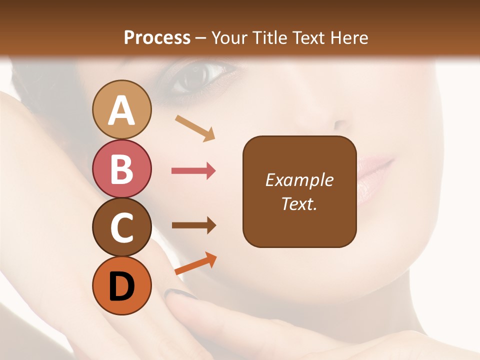 Face Female Isolated On White PowerPoint Template