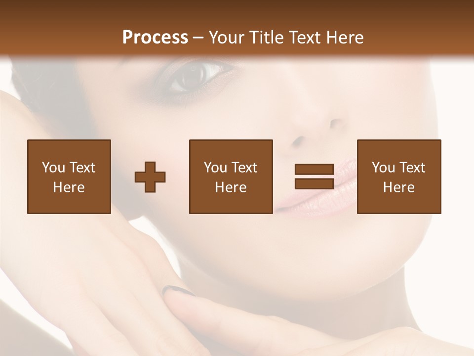 Face Female Isolated On White PowerPoint Template