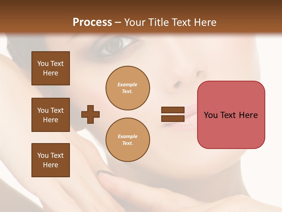 Face Female Isolated On White PowerPoint Template