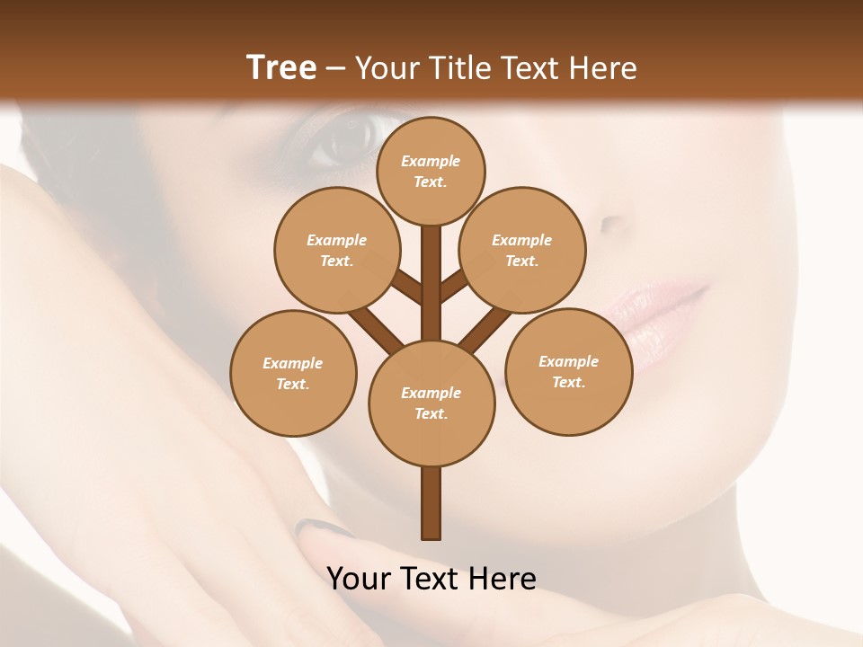 Face Female Isolated On White PowerPoint Template