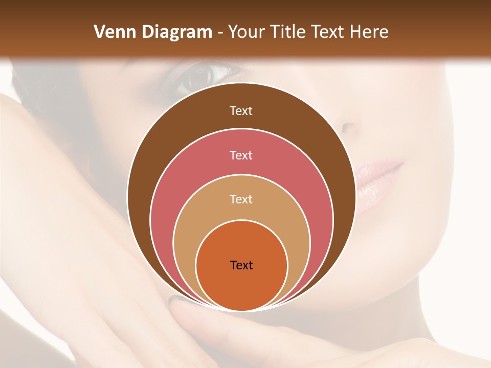 Face Female Isolated On White PowerPoint Template