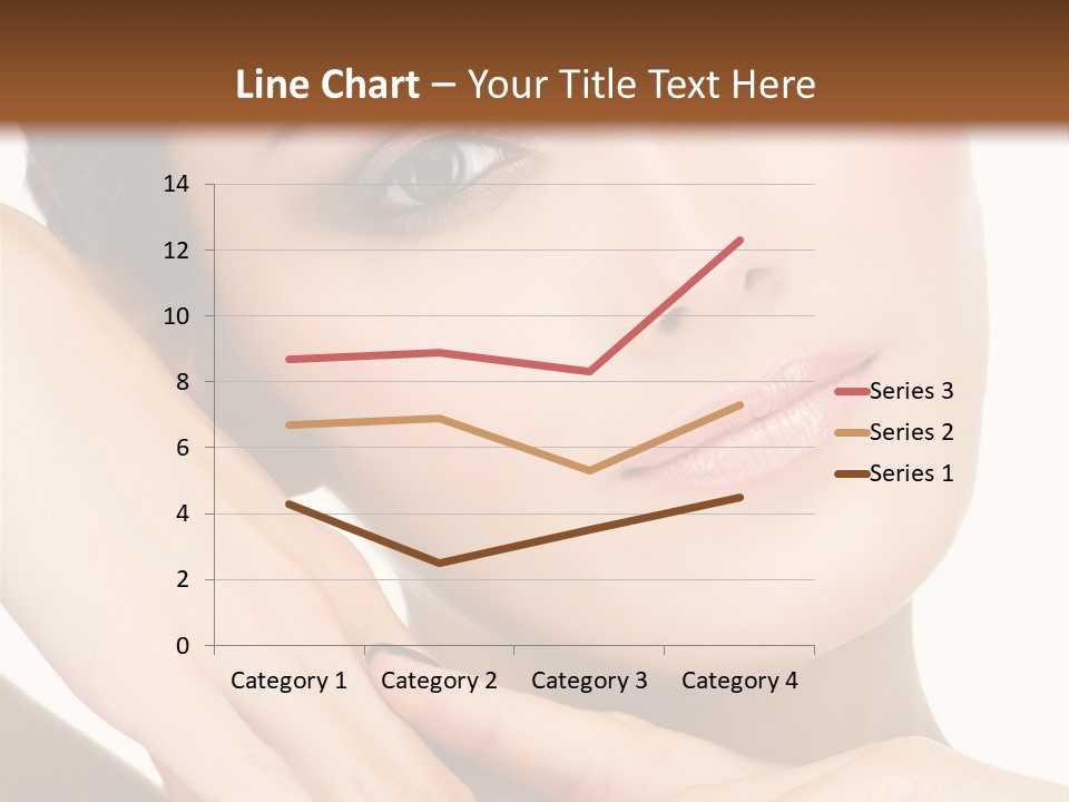 Face Female Isolated On White PowerPoint Template