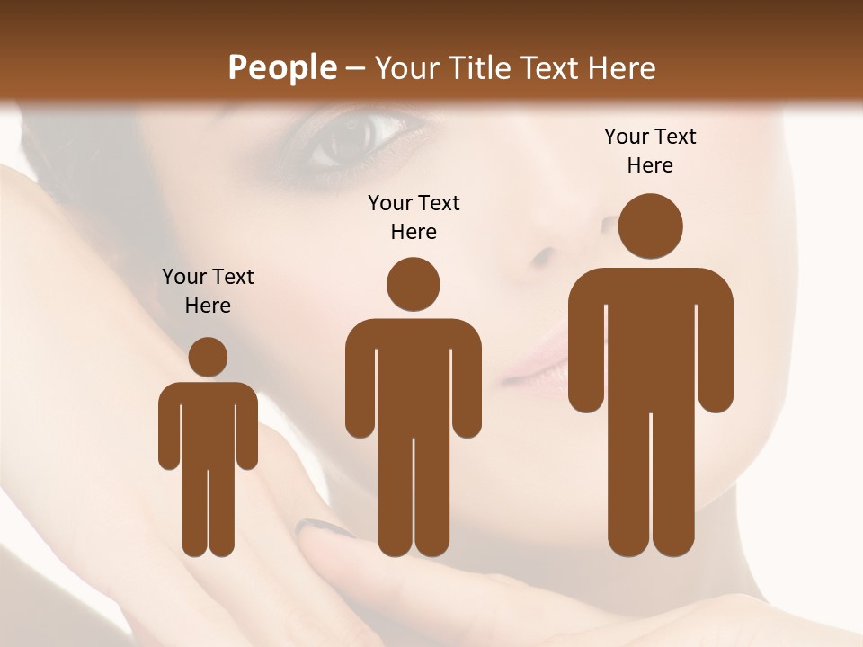 Face Female Isolated On White PowerPoint Template