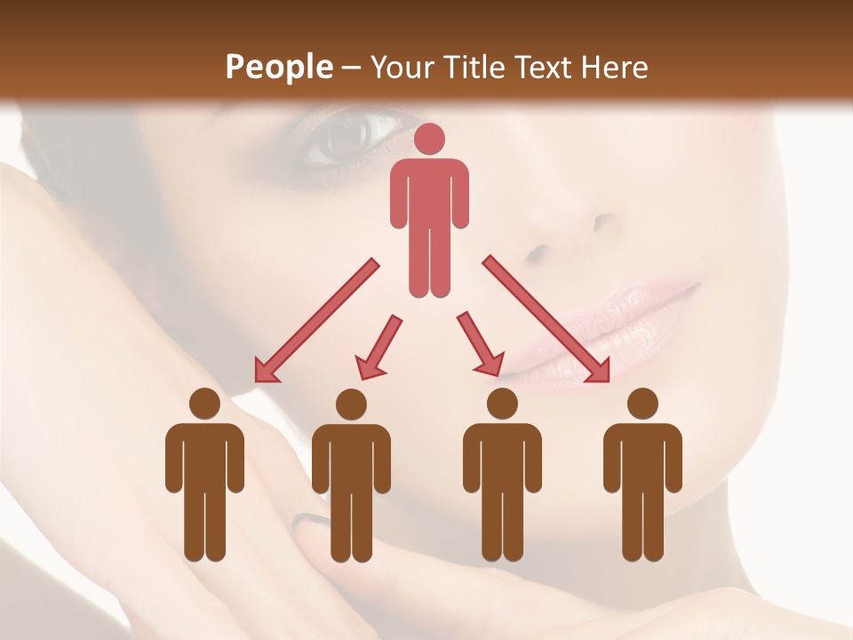 Face Female Isolated On White PowerPoint Template