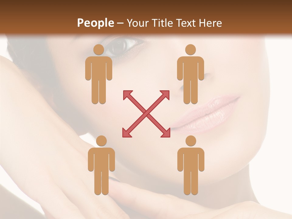 Face Female Isolated On White PowerPoint Template