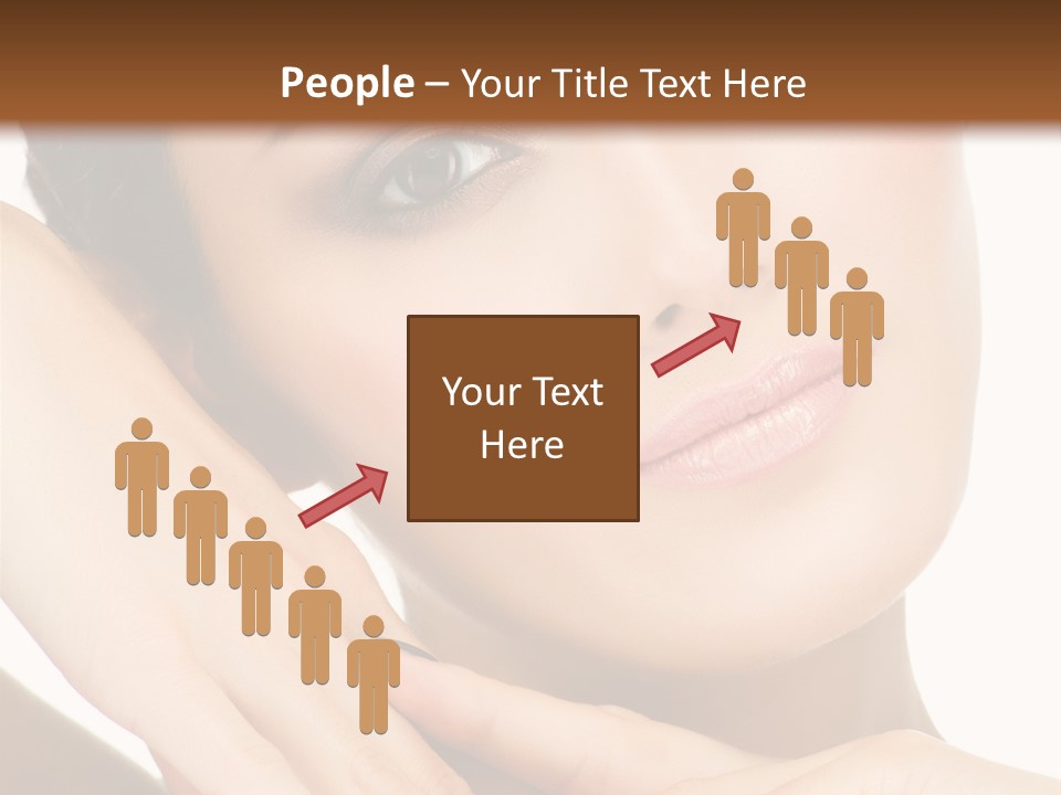 Face Female Isolated On White PowerPoint Template