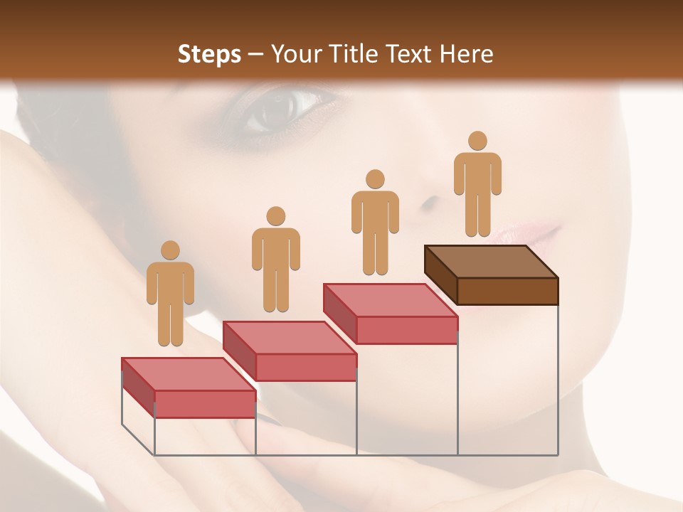 Face Female Isolated On White PowerPoint Template