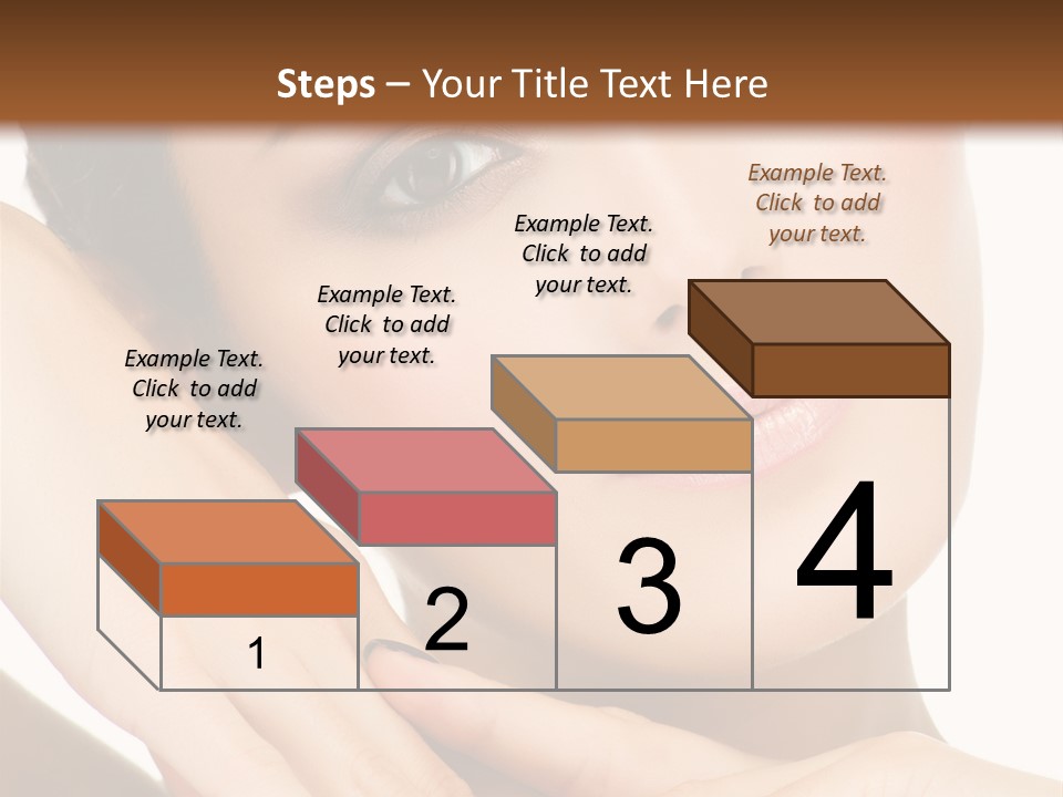 Face Female Isolated On White PowerPoint Template