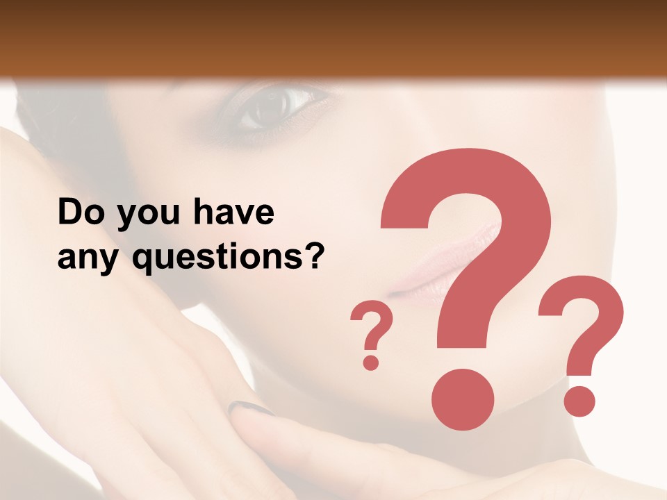 Face Female Isolated On White PowerPoint Template