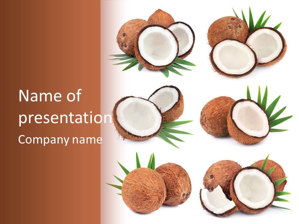 Leaf White Nut PowerPoint Template