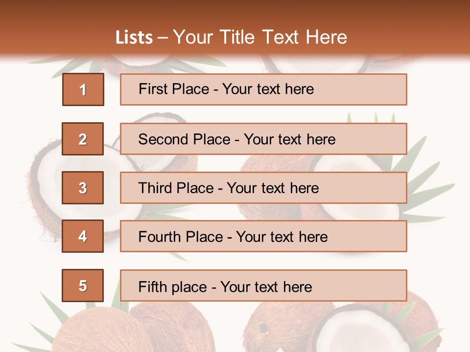 Leaf White Nut PowerPoint Template