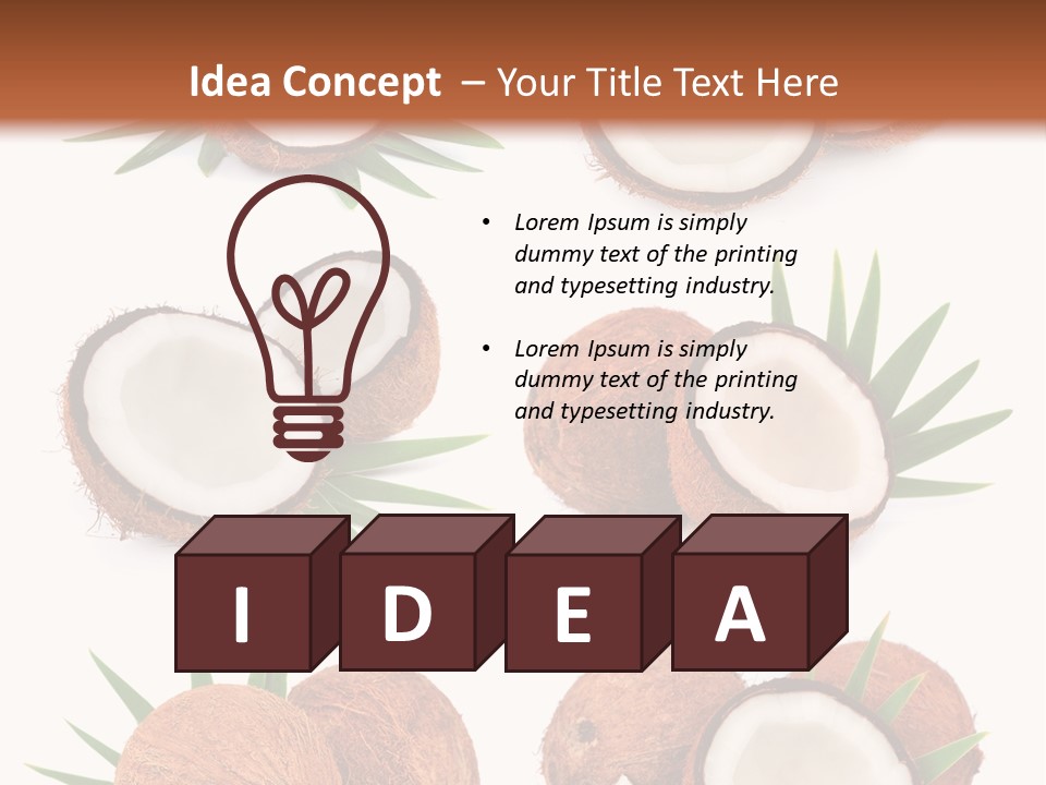 Leaf White Nut PowerPoint Template