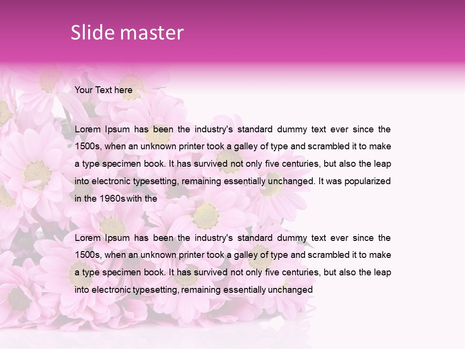 Colorful Greeting Pink PowerPoint Template