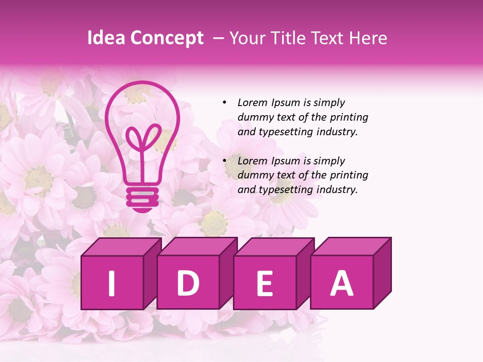 Colorful Greeting Pink PowerPoint Template