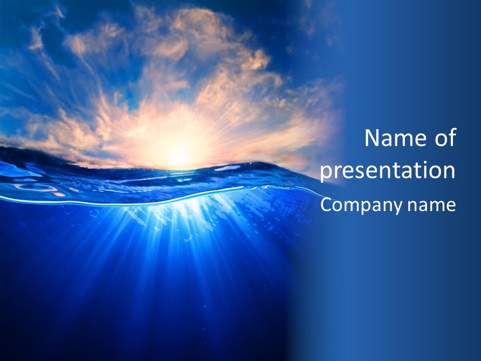 Ocean Surface Underwater PowerPoint Template