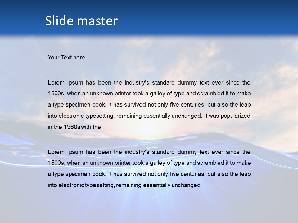 Ocean Surface Underwater PowerPoint Template