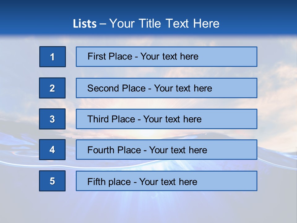 Ocean Surface Underwater PowerPoint Template