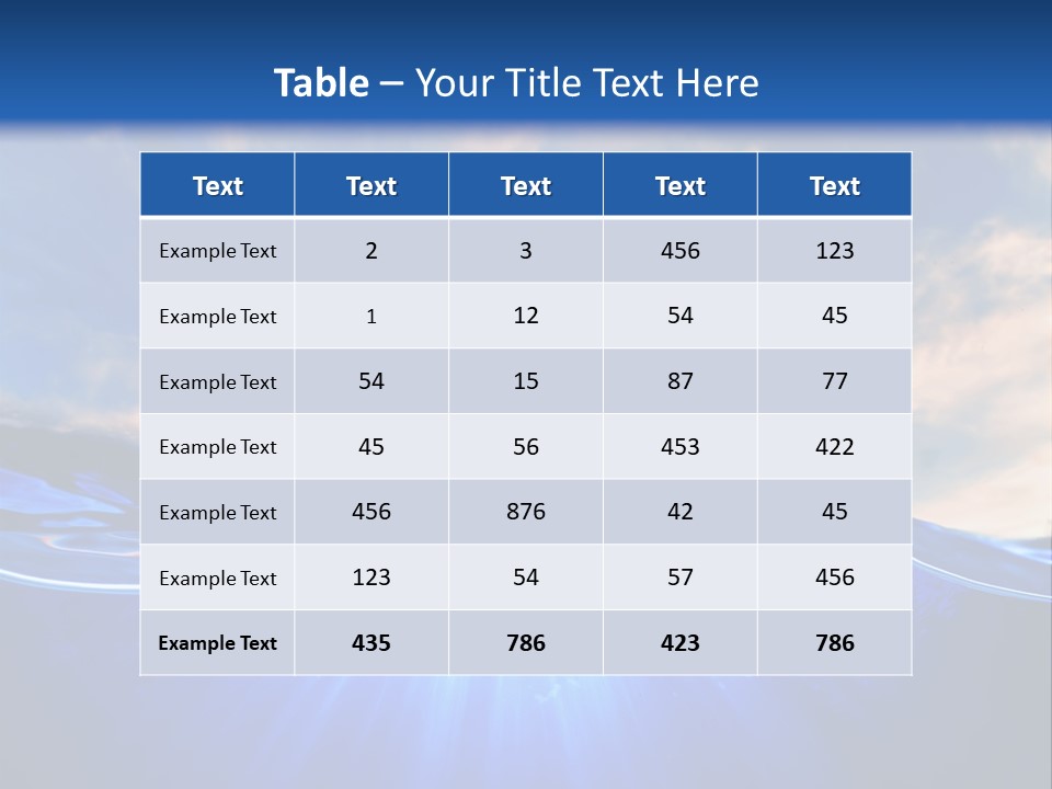 Ocean Surface Underwater PowerPoint Template
