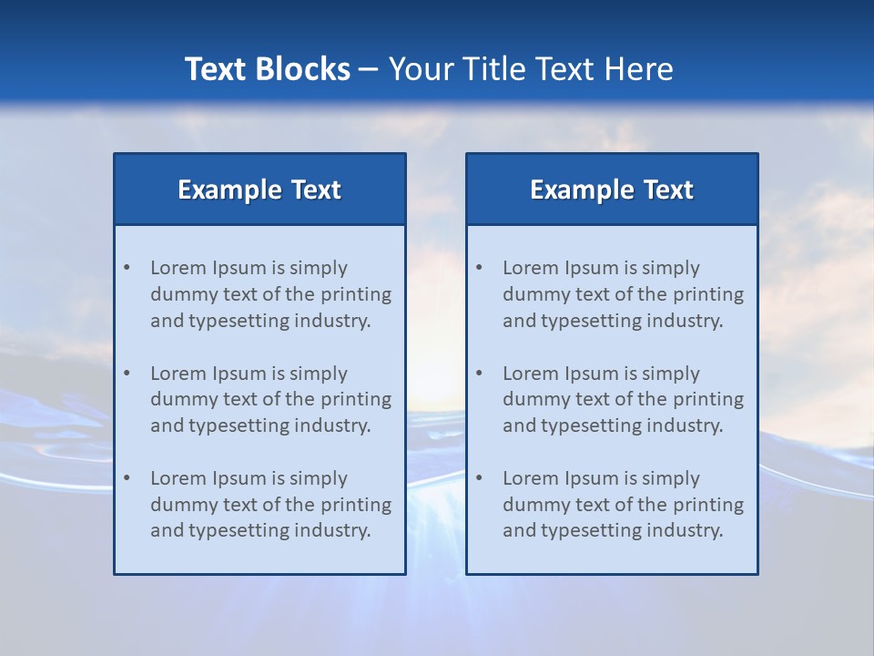 Ocean Surface Underwater PowerPoint Template