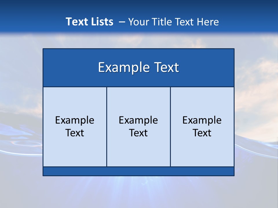 Ocean Surface Underwater PowerPoint Template