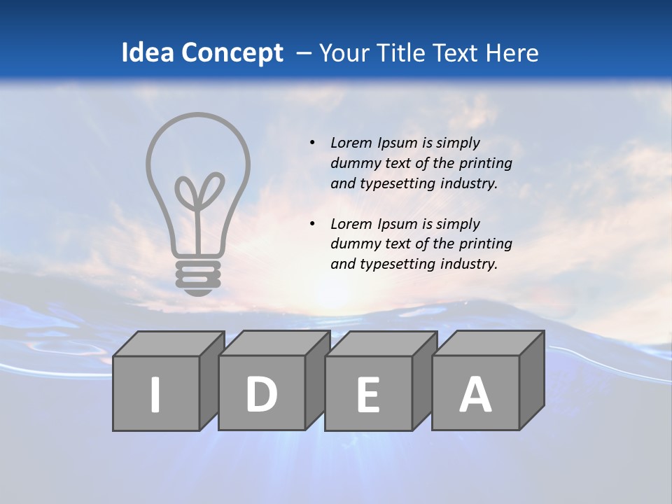 Ocean Surface Underwater PowerPoint Template