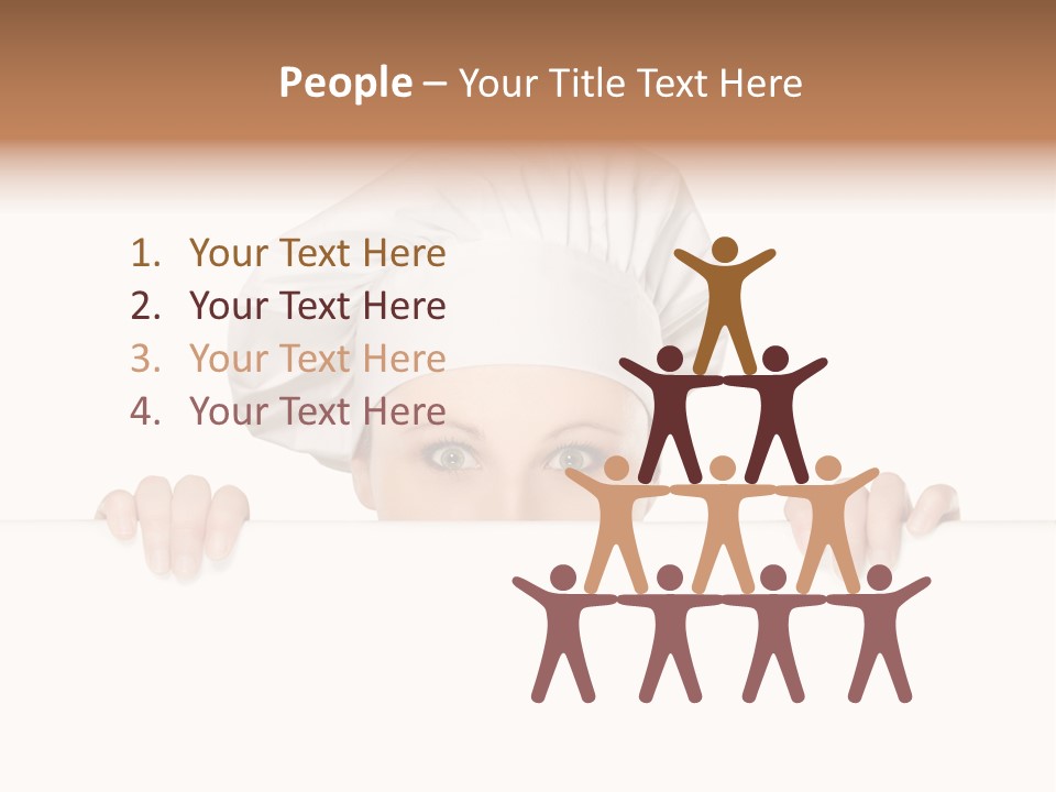 Peeking Looking Billboard PowerPoint Template