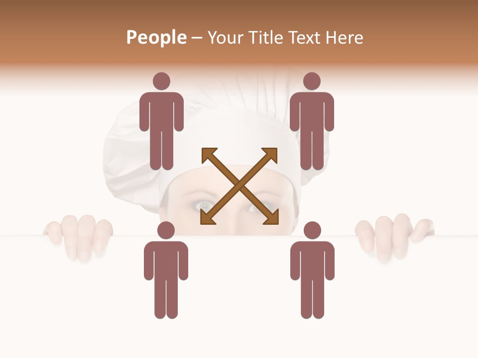 Peeking Looking Billboard PowerPoint Template