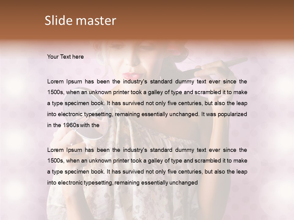 Pinup Care Hairdo PowerPoint Template