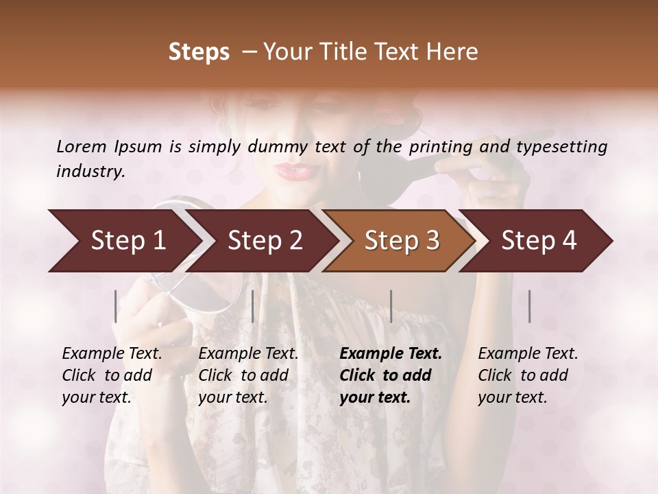 Pinup Care Hairdo PowerPoint Template