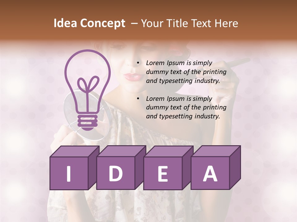 Pinup Care Hairdo PowerPoint Template