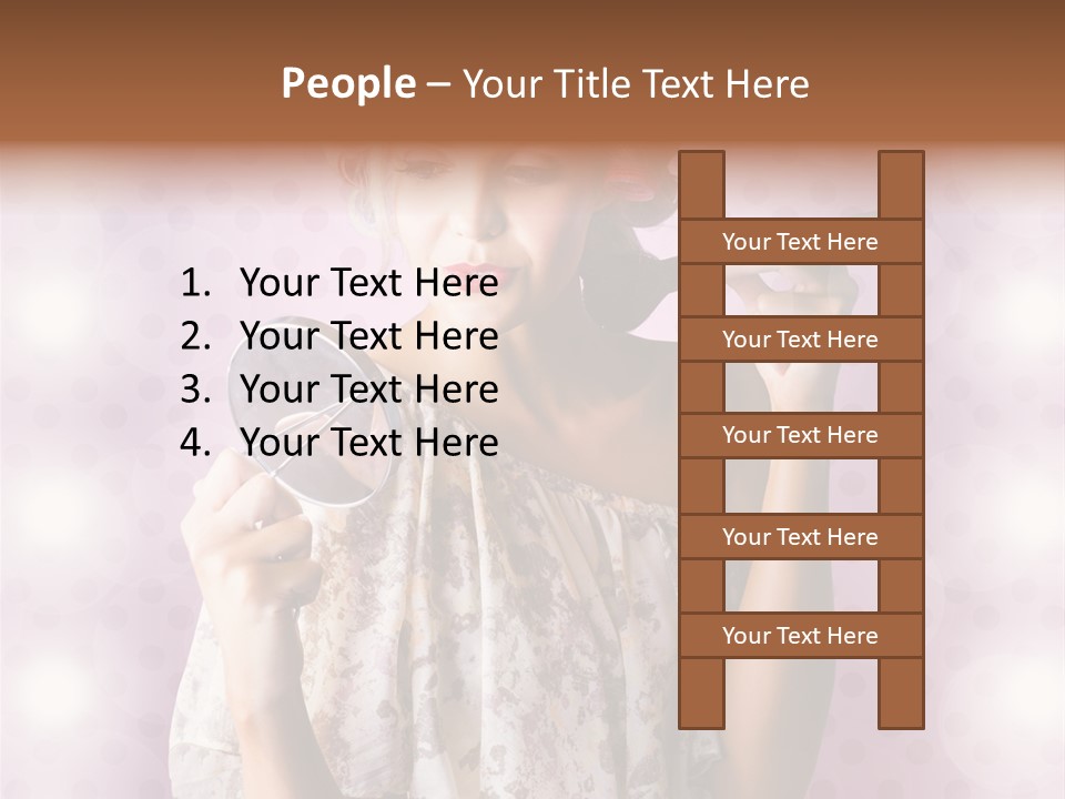 Pinup Care Hairdo PowerPoint Template