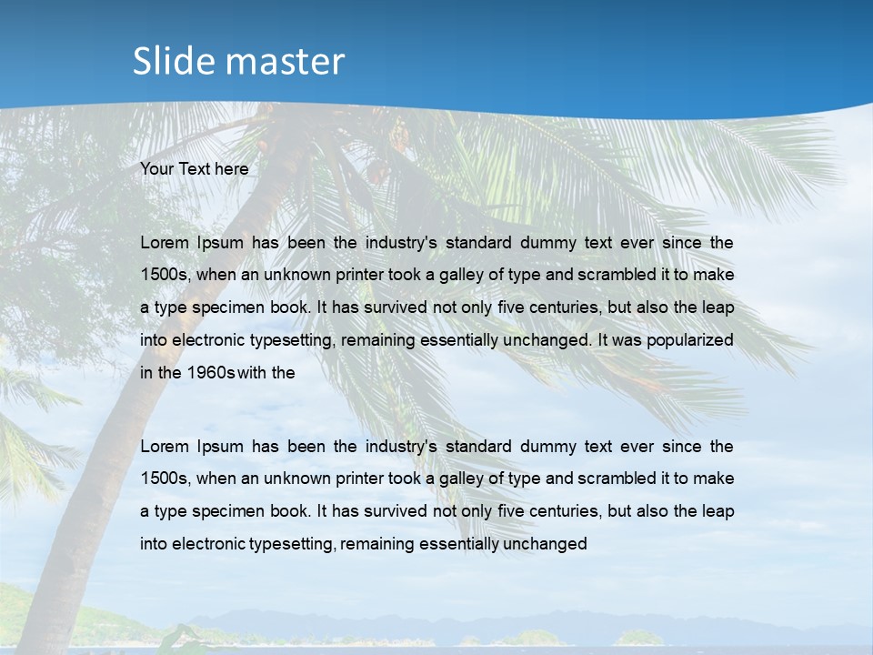 Tranquil Beach Sea PowerPoint Template