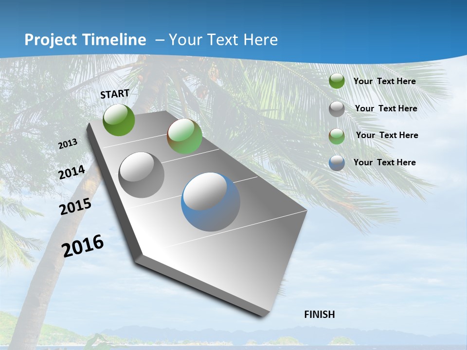 Tranquil Beach Sea PowerPoint Template