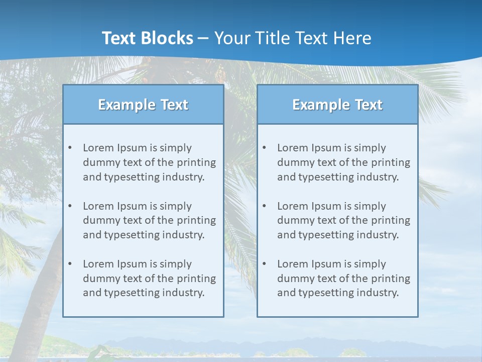 Tranquil Beach Sea PowerPoint Template