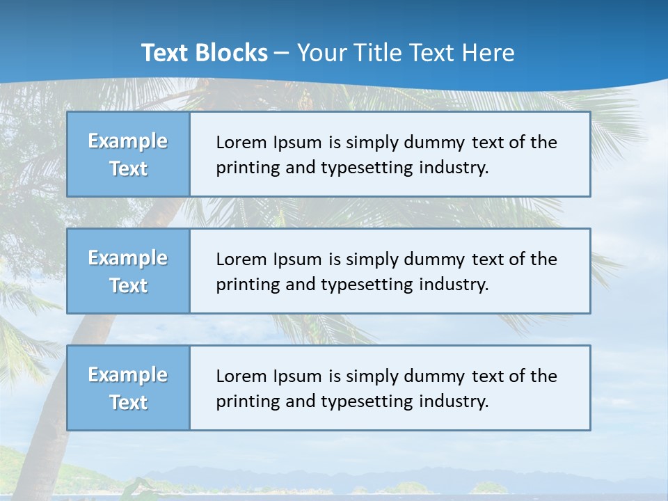 Tranquil Beach Sea PowerPoint Template