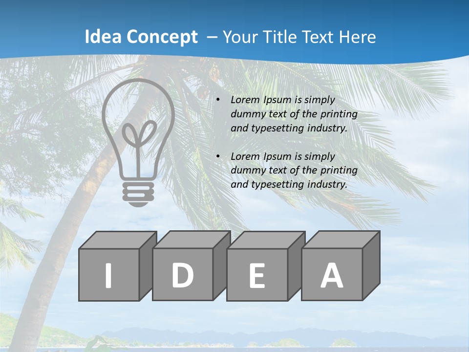 Tranquil Beach Sea PowerPoint Template