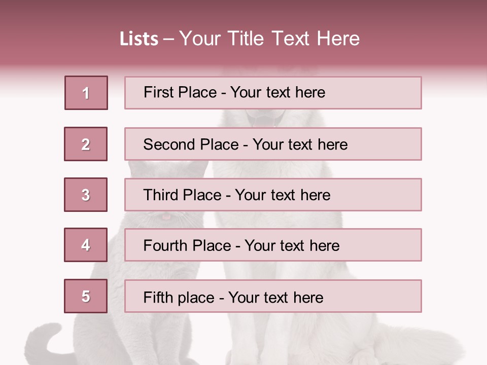 Cat Pair Posing PowerPoint Template