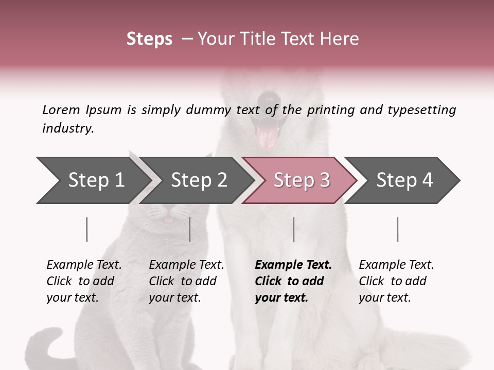 Cat Pair Posing PowerPoint Template