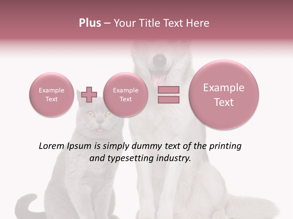 Cat Pair Posing PowerPoint Template
