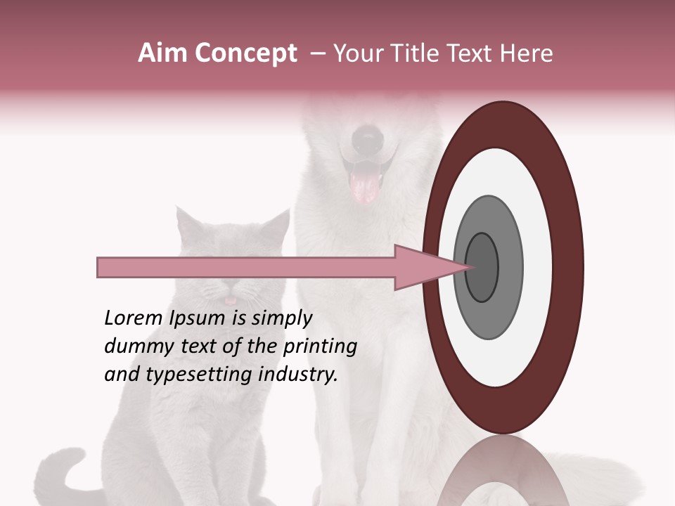 Cat Pair Posing PowerPoint Template
