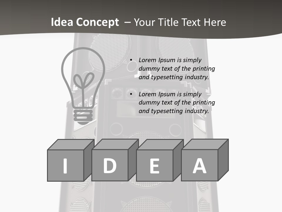 Design Party Black PowerPoint Template