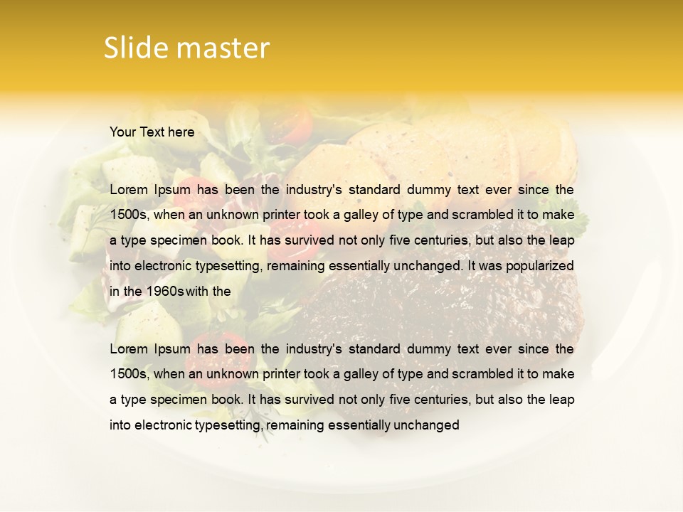 Baked Dinner Barbecue PowerPoint Template